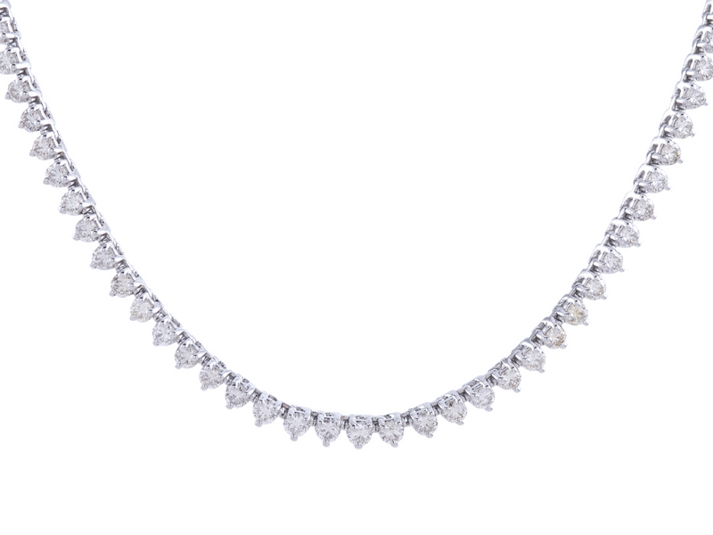 14K WG Diamond Tennis Necklace