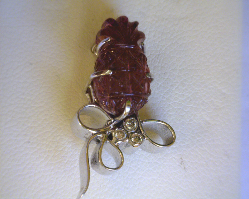 14K WG TOURMALINE PENDANT
