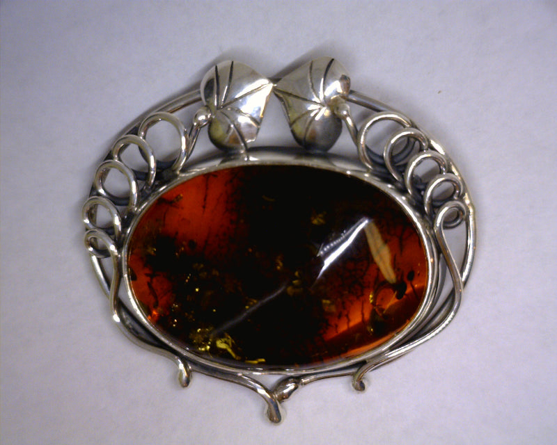 SS AMBER PENDANT