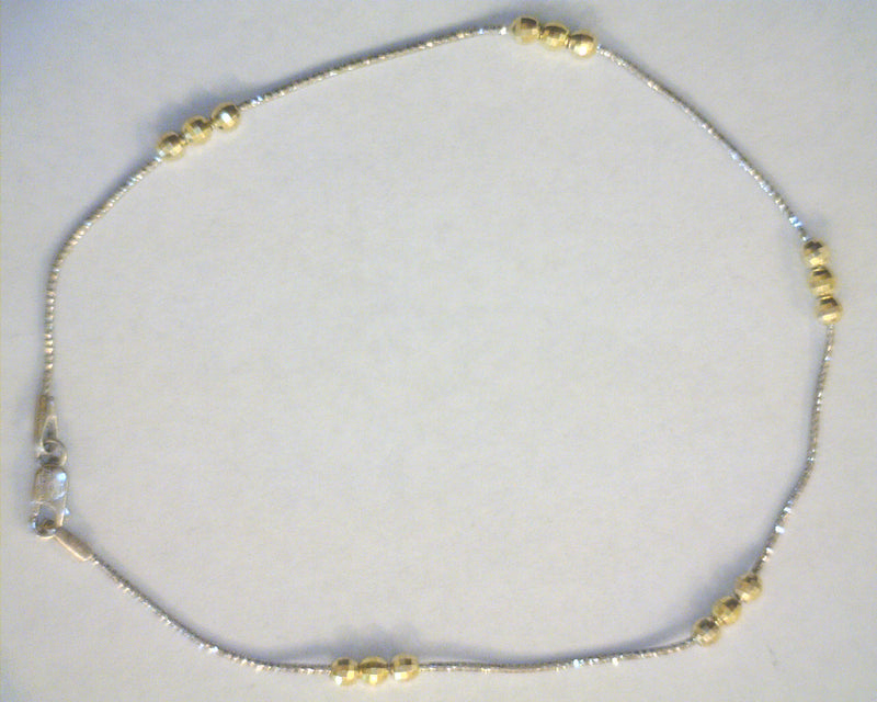 14K TT ANKLET 9