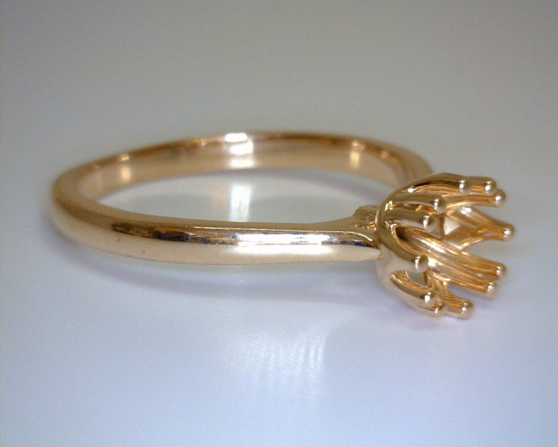 14K RG SOLITAIRE MOUNT