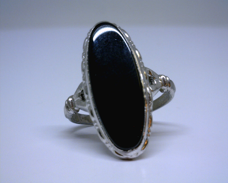 SS ONYX RING
