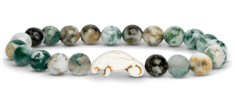 Manatee Tracking Bracelet in Seagrass Green