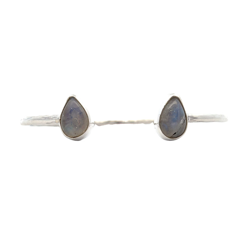 Sterling Silver Moonstone Cuff Bracelet