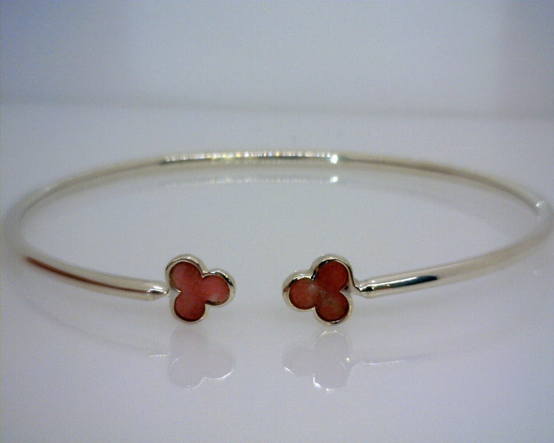 Sterling Silver Dyed Mother of Pearl Cuff Bracelet