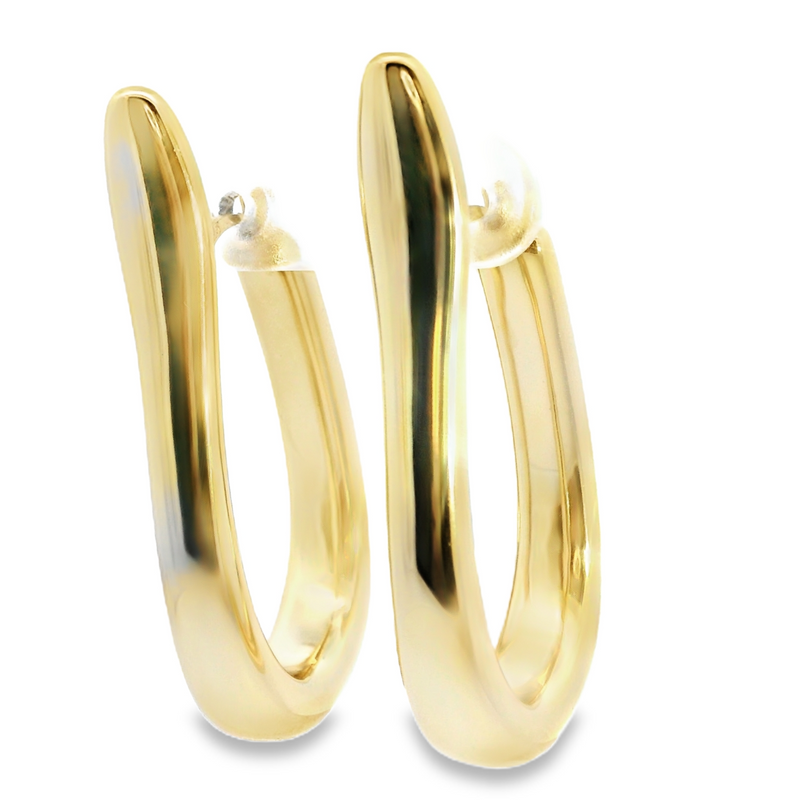 Gold Plated Oval Hoops