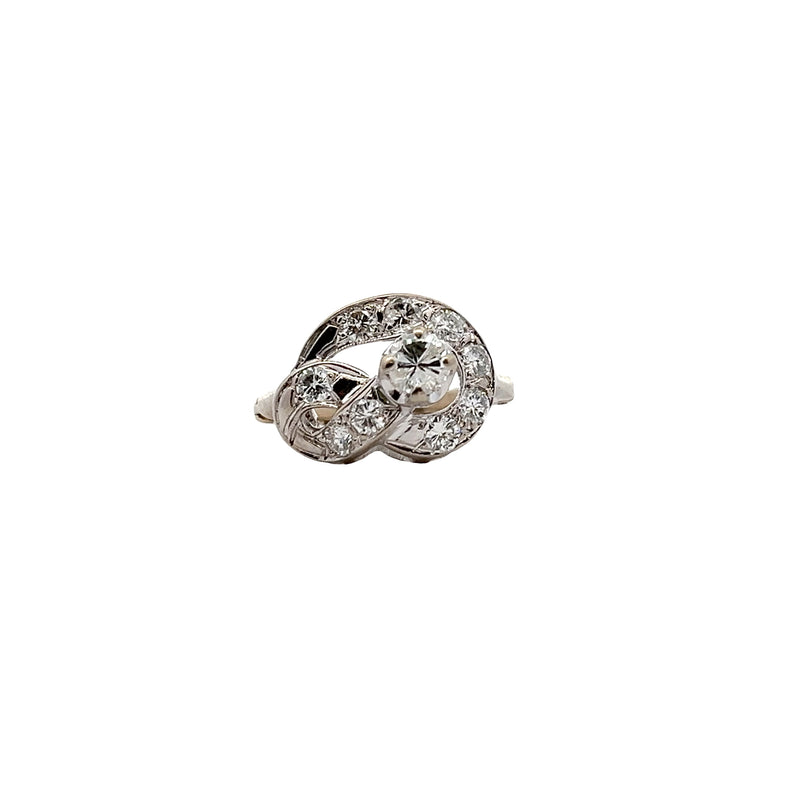 14K WG Vintage Style Diamond Ring