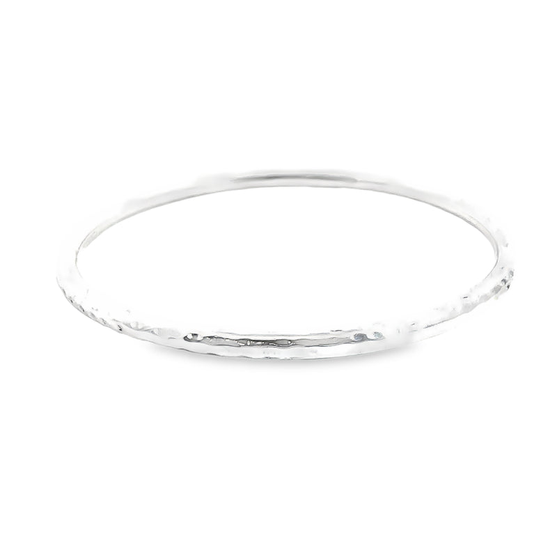 Sterling Silver Hammered Bangle Bracelet