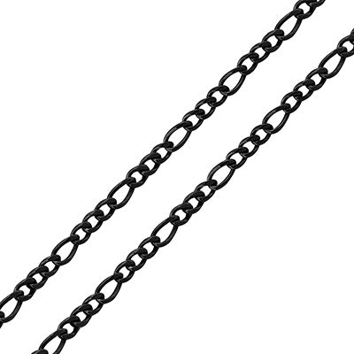 6mm Super Black Figaro Chain