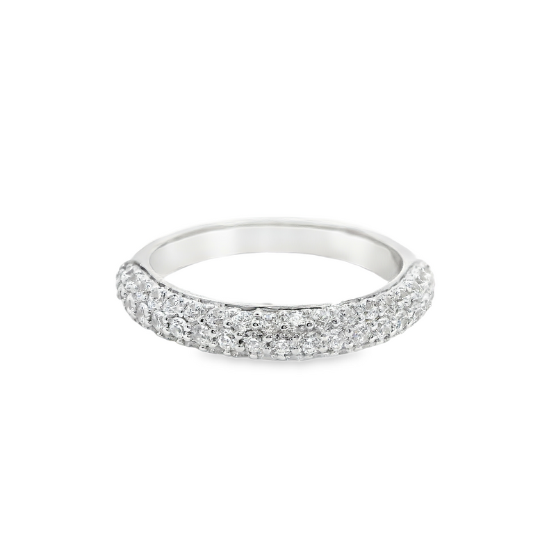Sterling Silver CZ Band