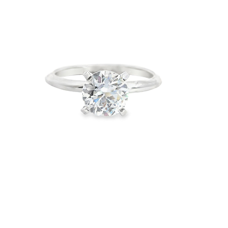 Sterling Silver Solitaire CZ Wedding Ring