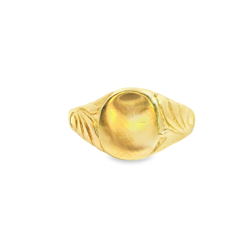 14K YG Signet Ring