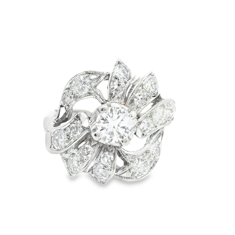 14K WG Vintage Diamond Ring