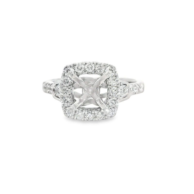18K WG Diamond Semi Mount Ring