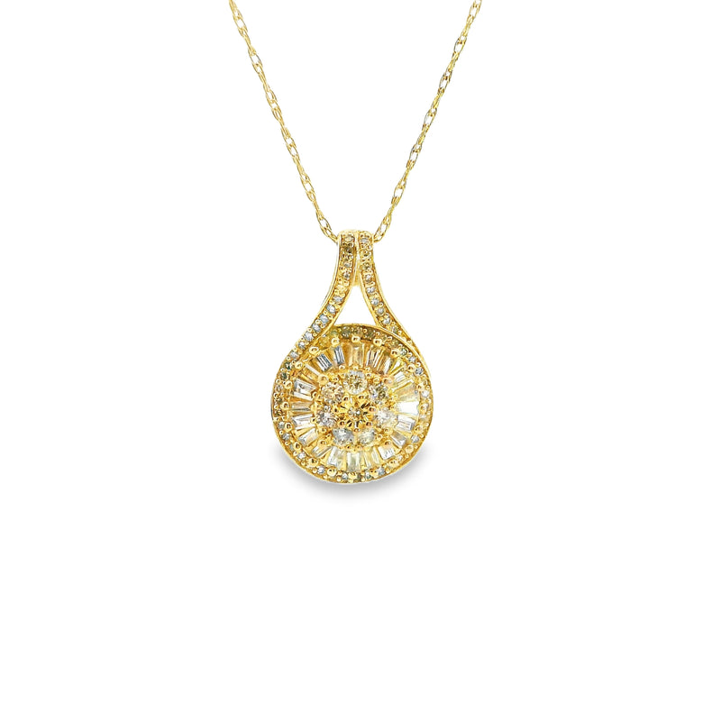 Gold Plated Sterling Silver CZ Charm & 18