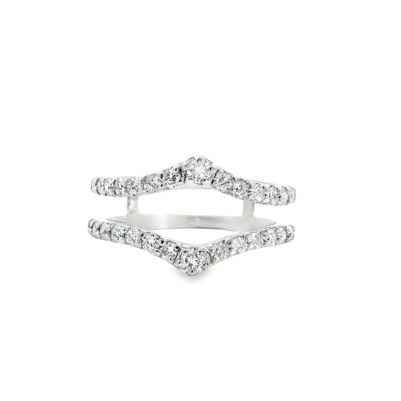14K WG Curved Diamond Guard