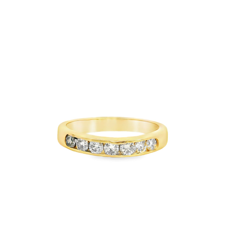 14K YG Channel Set Diamond Band