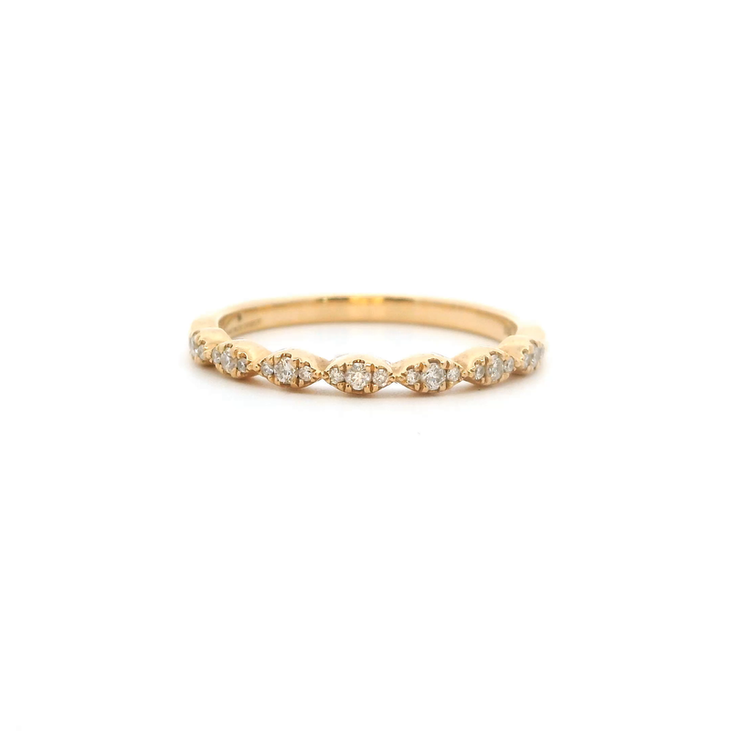 14K YG Diamond Band