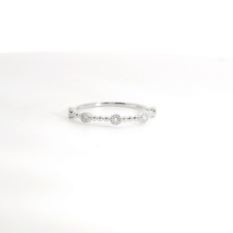 14K WG Stackable Diamond Band