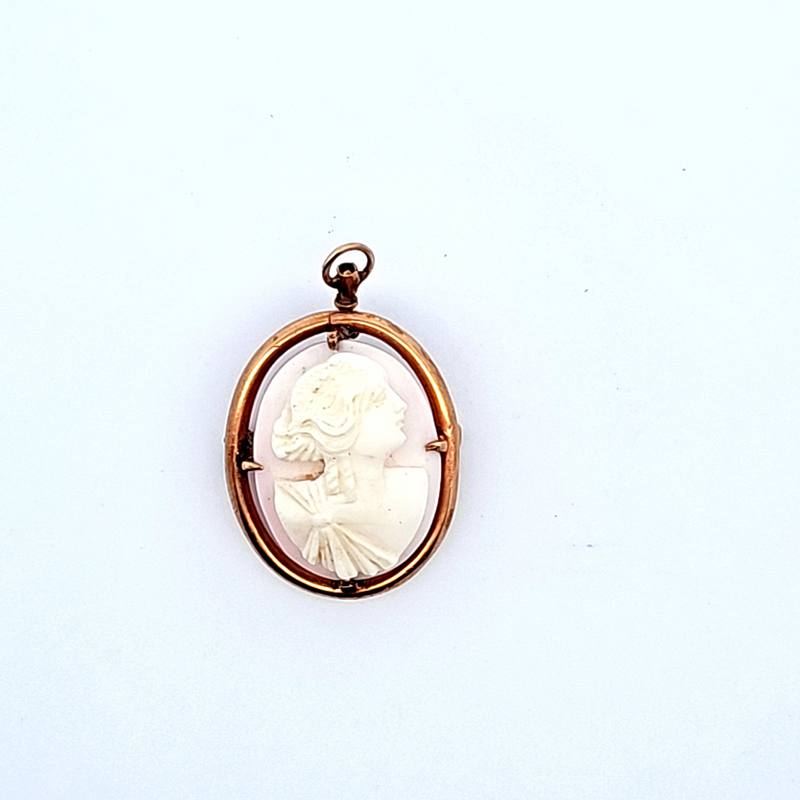 10K YG Cameo Pendant/Pin