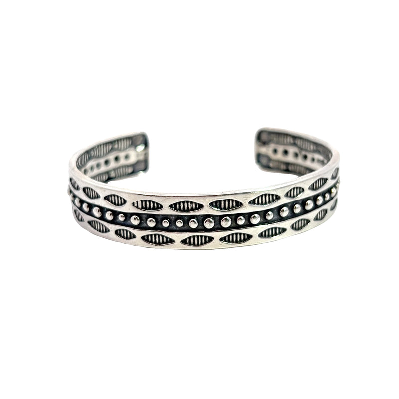 Sterling Silver Native American style Cuff Bracelet