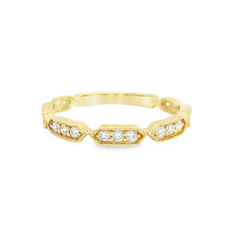 14K YG Diamond Band 0.22 CT TW