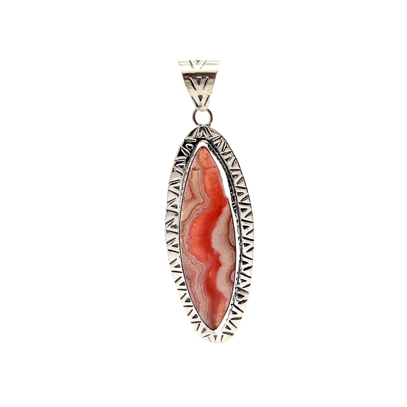 Sterling Silver Rhodochrosite Pendant