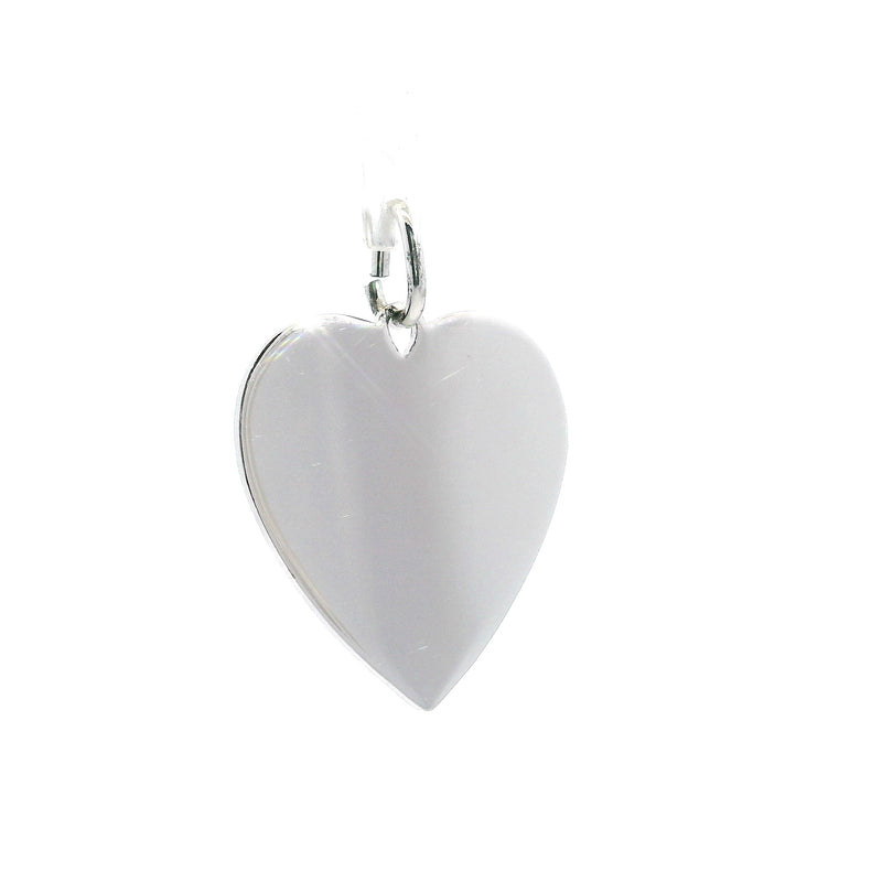 Sterling Silver Engravable Heart Charm