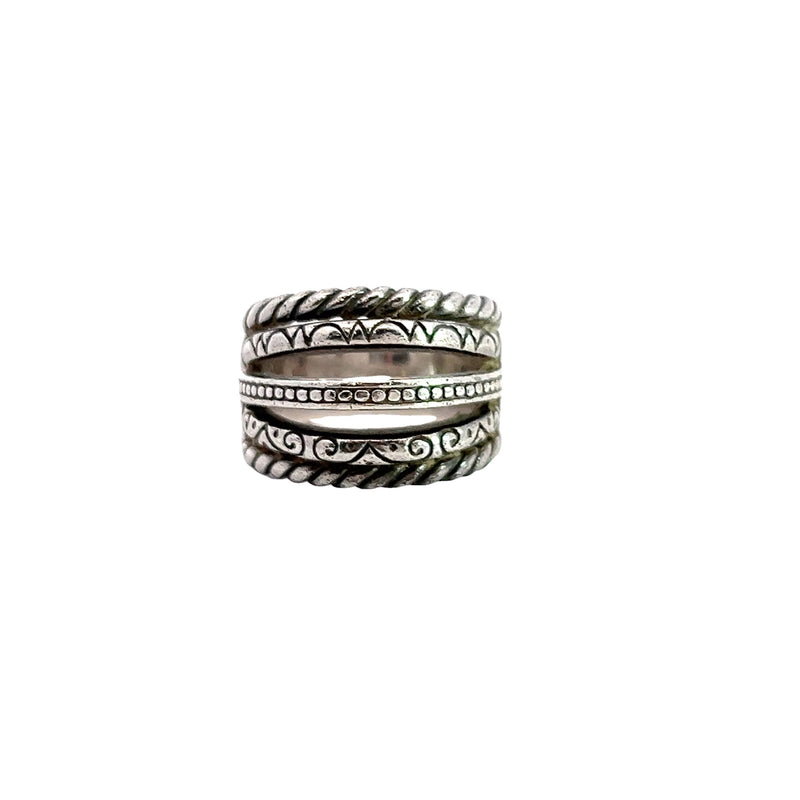 Sterling Silver Multi Row Ring