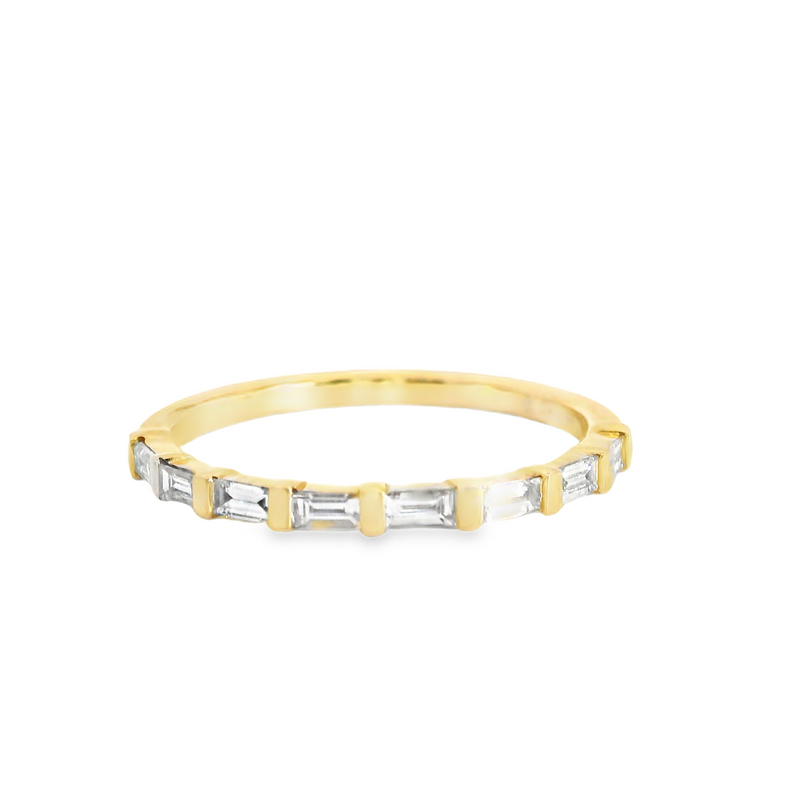 14K YG Baguette Diamond Band