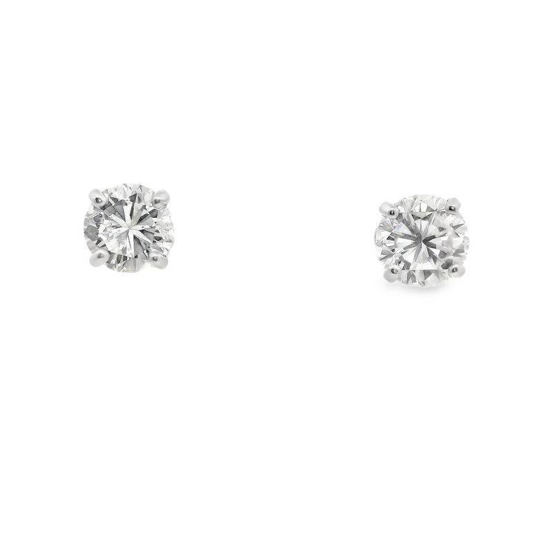 14K WG Diamond Studs 1.17 CT TW