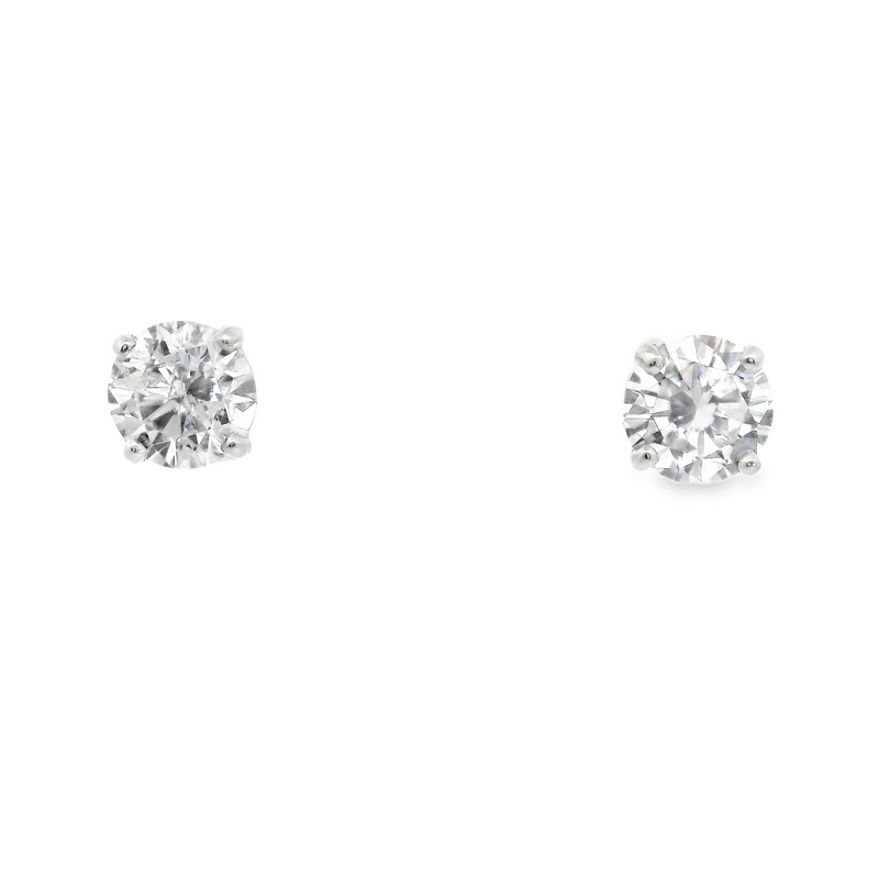 14K WG Diamond Studs 0.87 CT TW