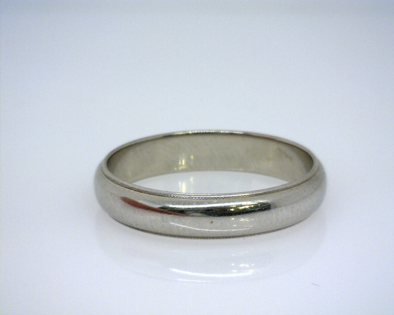 14K WG Wedding Band