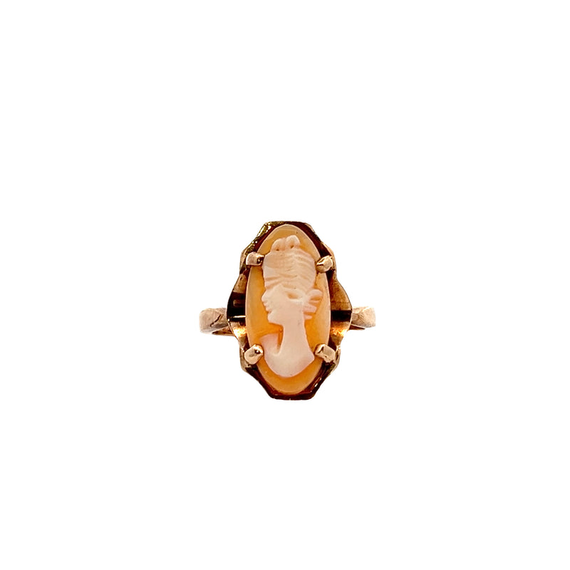 10K YG Cameo Ring
