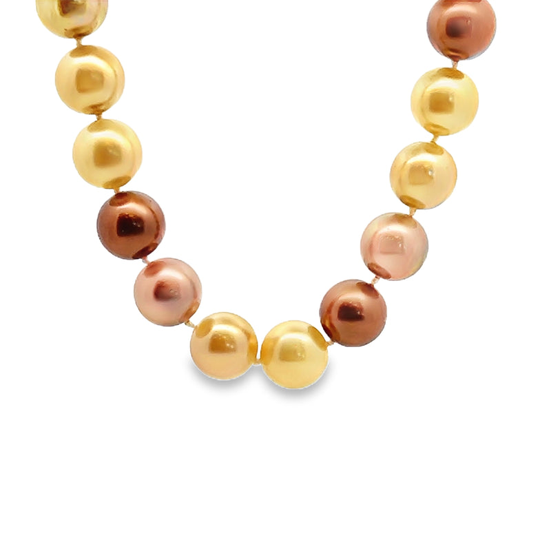 14K YG Multi Color Pearl Strand