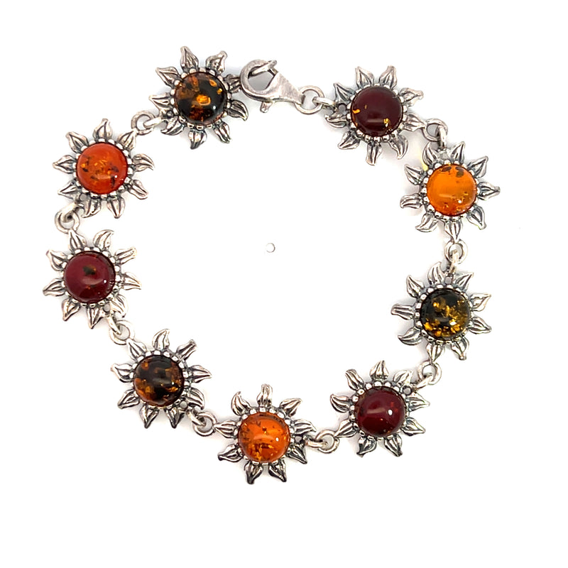 Sterling Silver Amber Bracelet