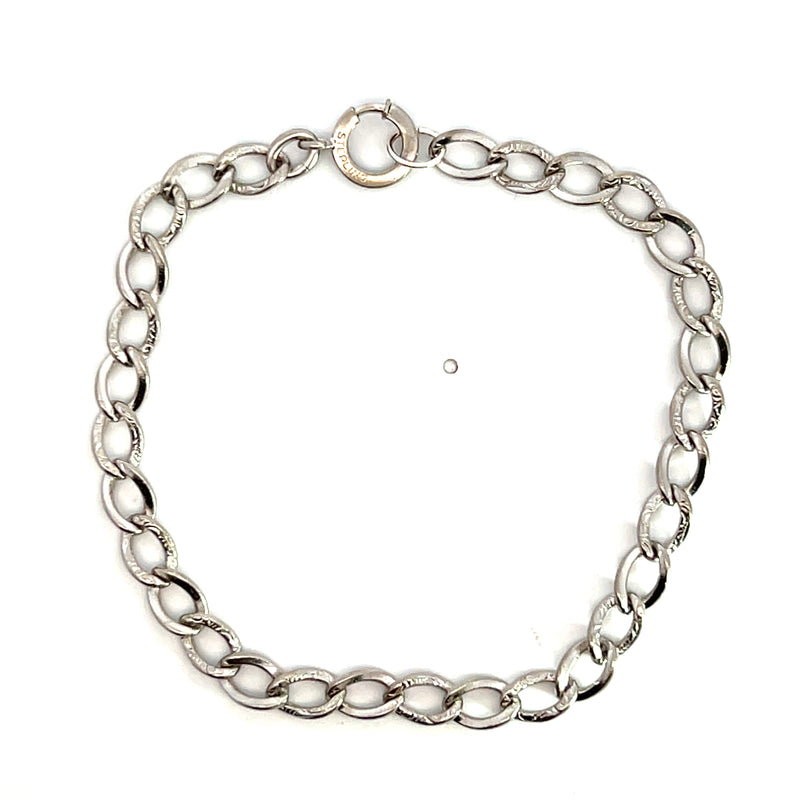 Sterling Silver Link Charm Bracelet