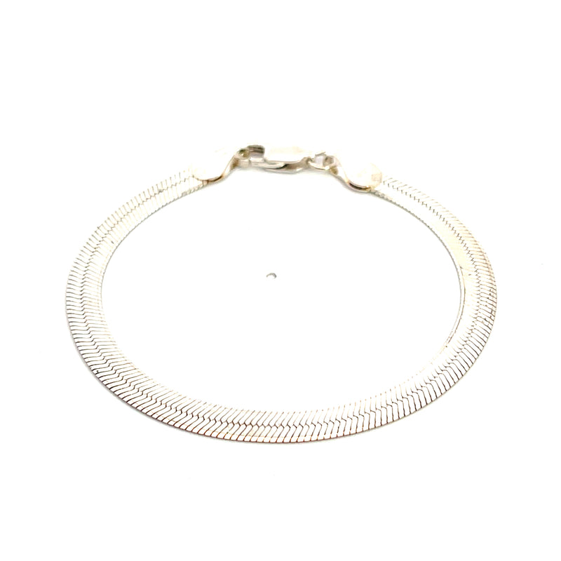 Sterling Silver Herringbone Bracelet