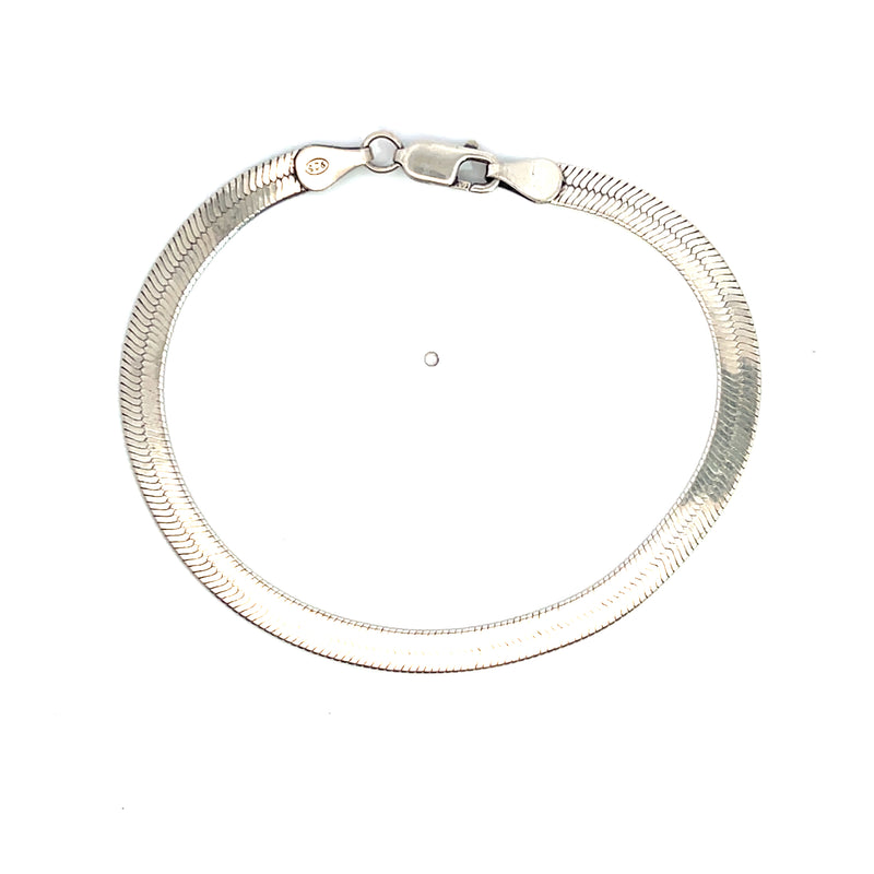 Sterling Silver Herringbone Bracelet