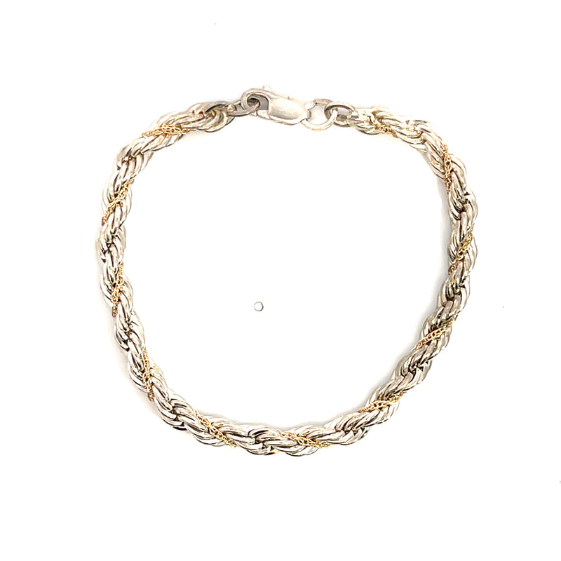 Sterling Silver Twisted Rope Bracelet
