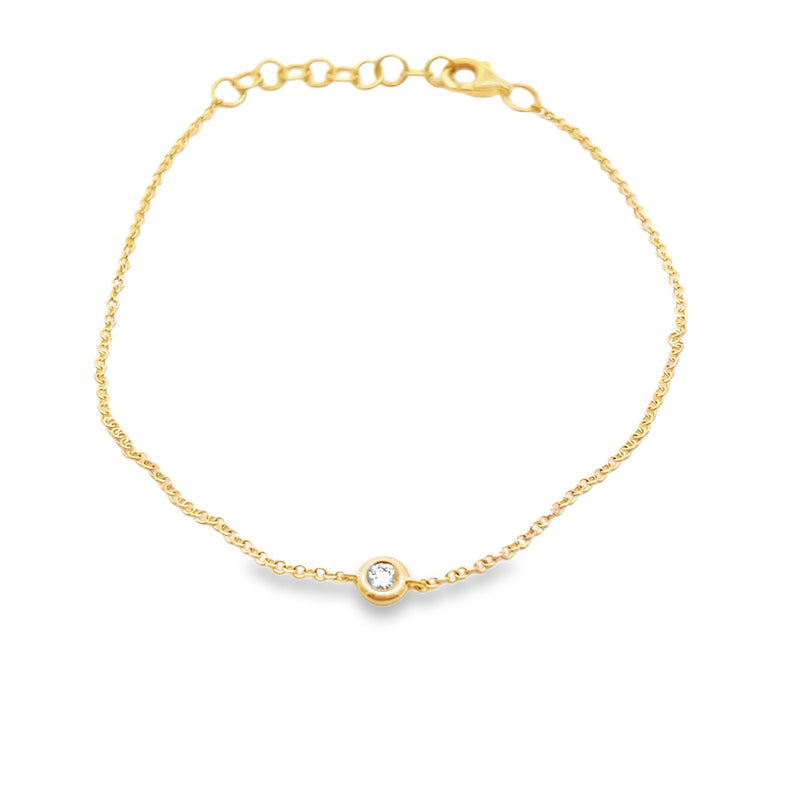 14K Yellow Gold Diamond Bracelet
