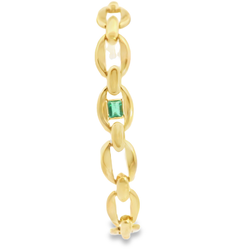 14K YG Emerald Bracelet Bracelet