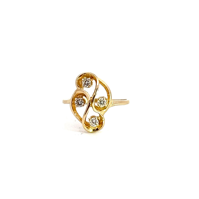 14K YG Freeform Ring