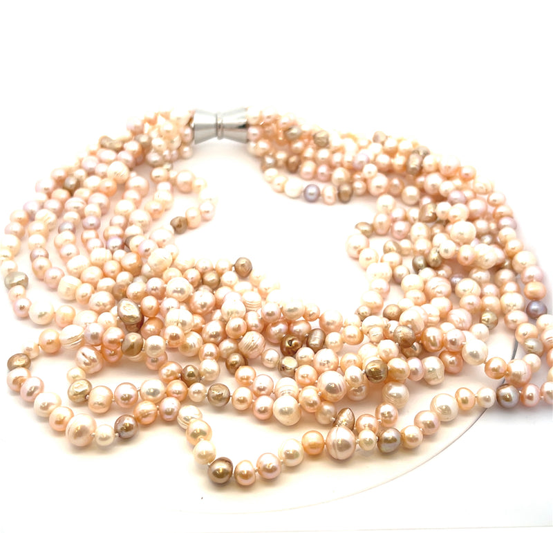 7 Strand Freshwater Pearl Necklace