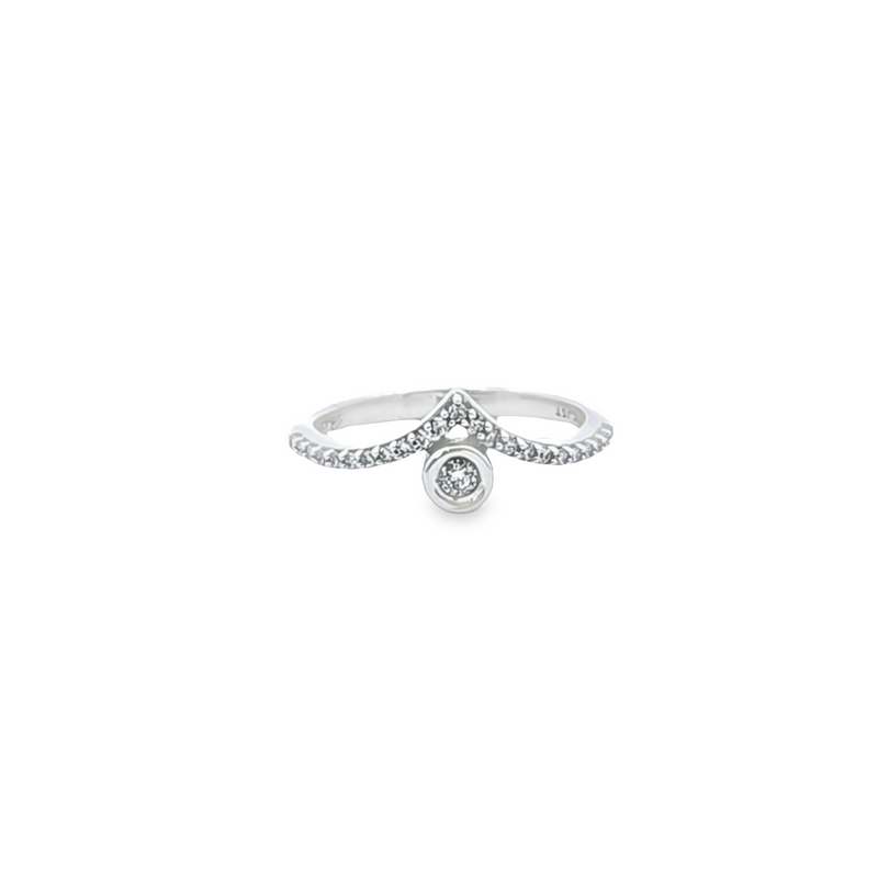 10K WG Curved Diamond Band