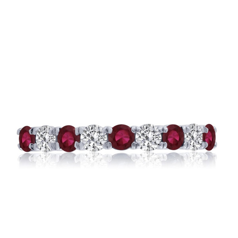 14K WG RUBY/DIAMOND RING