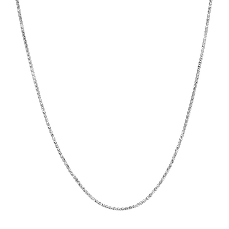 14K WG 0.85MM Wheat Chain