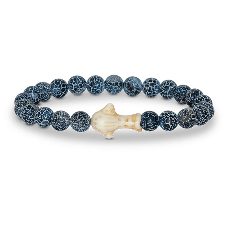 Whale Shark Tracking Bracelet in Deep Blue