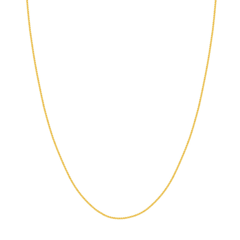 10K YG Wheat Chain 18