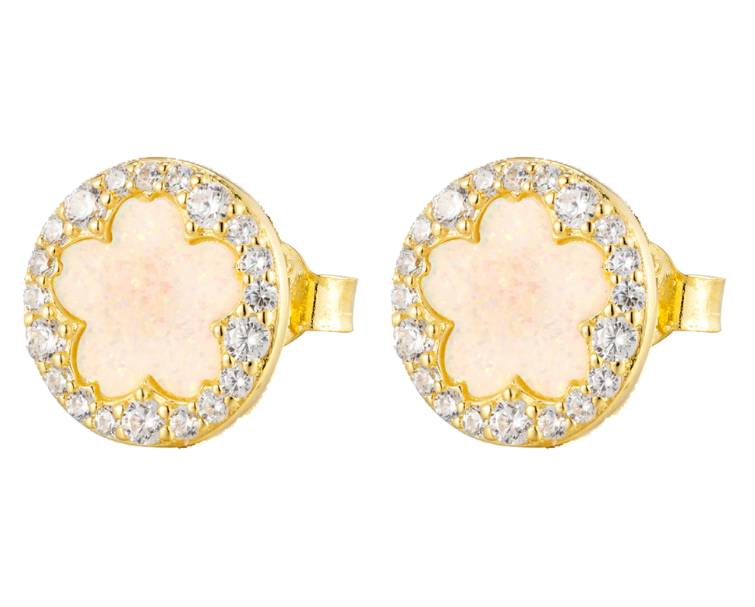 Mother of Pearl Flower Earrings